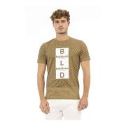 Baldinini Trend T-shirt med Logomönster Green, Herr