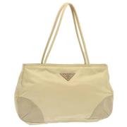 Prada Vintage Pre-owned Nylon prada-vskor Beige, Dam