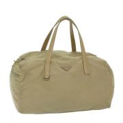 Prada Vintage Pre-owned Nylon prada-vskor Beige, Dam