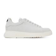 Emporio Armani Nabuk Is Sneaker med Örnelogo Gray, Herr