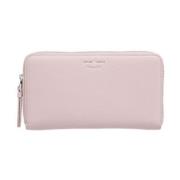 Emporio Armani Dragkedja Plånbok i Rosa Polyester Pink, Dam