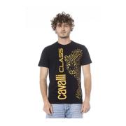 Cavalli Class Bold Logo Crew Neck T-Shirt Black, Herr