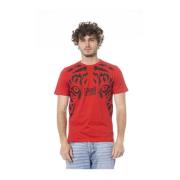 Cavalli Class Röd Logo Print Bomull T-shirt Red, Herr