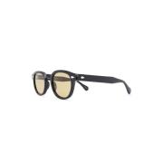 Moscot Lemtosh Base2 SUN Black Amber Sunglasses Black, Unisex