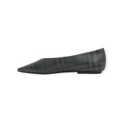 Burberry Vintage Check Platta Loafers Skor Gray, Dam