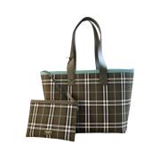 Burberry Multifärgad Check Tote Shoppingväska Multicolor, Dam