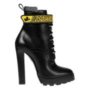 Dsquared2 Läder Ankelboots Black, Dam