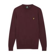 Lyle & Scott Bomull Merino Crew Jumper Red, Herr