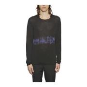 Isabel Benenato Tryckt Bomull Crewneck T-shirt Black, Herr