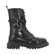 Exton Ankelboots med platåklack Black, Dam