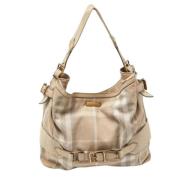 Burberry Vintage Pre-owned Tyg axelremsvskor Beige, Dam