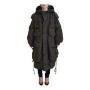 Dsquared2 Grön Huva Parkas Jacka Green, Dam