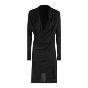 Helmut Lang Snygg Cowl Neck Klänning Black, Dam