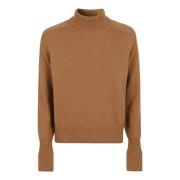 Victoria Beckham Tobacco Polo Neck Jumper Brown, Dam