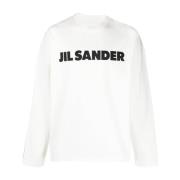 Jil Sander Långärmad Porslin Logotyp Skjorta White, Herr