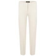 Cambio Ivory Straight Leg Pant with Belt Beige, Dam