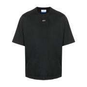 Off White Svart T-shirt i bomull Black, Herr