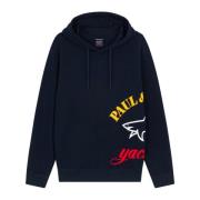 Paul & Shark Bomulls-hoodie Blue, Herr