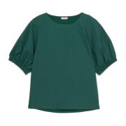 Oltre T-shirt med Puffärmar Green, Dam