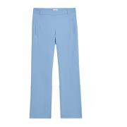 Oltre Milano-Rib Flared Byxor Blue, Dam