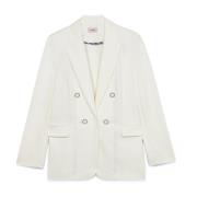 Oltre Milano-Rib Blazer med Juvelknappar White, Dam