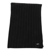 Herno Svarta Scarves för Män Aw24 Black, Herr