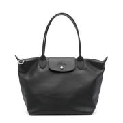 Longchamp Xtra Hopfällbar Väska i Svart Black, Dam