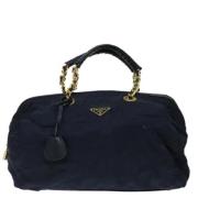 Prada Vintage Pre-owned Canvas prada-vskor Blue, Dam