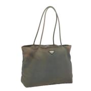 Prada Vintage Pre-owned Nylon totevskor Brown, Dam