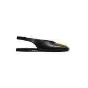 Balmain Platta Eden slingbacks i lamm läder Black, Dam