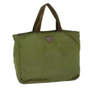 Prada Vintage Pre-owned Nylon totevskor Green, Dam