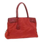 Prada Vintage Pre-owned Nylon prada-vskor Red, Dam