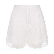 Giambattista Valli Vita Paisley Macramé Shorts White, Dam