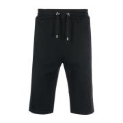 Balmain Svart Flock Bermuda Shorts Black, Herr