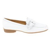 Gabor Läder Slip-On Loafer Skor White, Dam