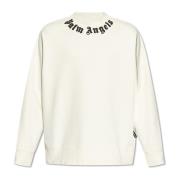 Palm Angels Sweatshirt med logotyp White, Herr