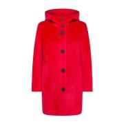 RRD Velvet Neo Parka Coat Red, Dam