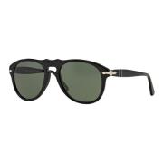 Persol Svart/Grå Grön Solglasögon Black, Unisex