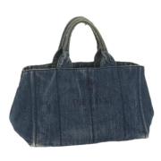 Prada Vintage Pre-owned Canvas prada-vskor Blue, Dam