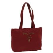 Prada Vintage Pre-owned Nylon totevskor Red, Dam