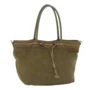 Prada Vintage Pre-owned Nylon totevskor Green, Dam