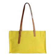 Hermès Vintage Pre-owned Canvas axelremsvskor Yellow, Dam