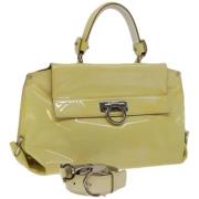 Salvatore Ferragamo Pre-owned Pre-owned Laeder handvskor Yellow, Dam