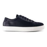 National Standard Handgjorda Navy Nubuck Sneakers Blue, Herr