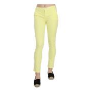 PINKO Vibrant Yellow Skinny Byxor Logo Yellow, Dam