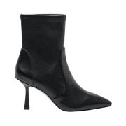 Stuart Weitzman Max 85 Läder Ankelboots Black, Dam