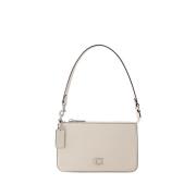 Coach Läderpåse med magnetisk spänne Beige, Dam