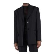 Acne Studios Regular Fit Jacka Ah0252 Svart Black, Dam