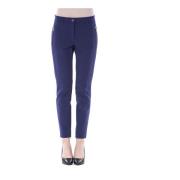 Byblos Slim Fit Blå Polyester Jeans & Pant Blue, Dam