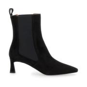 Pollini Svarta Mocka Ankelboots Kvinnor Black, Dam